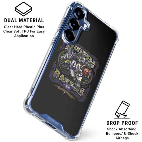 Liquid Blue NFL Baltimore Ravens Running Back Galaxy S25 Clear Case